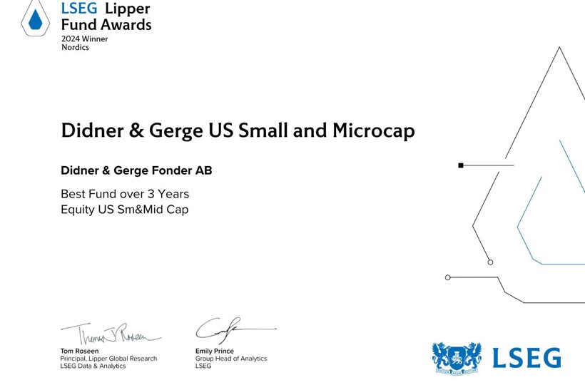 D&G vinner Lipper Fund Awards